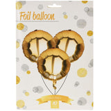 10pcs Round Foil Balloons Gold Color | 46cm