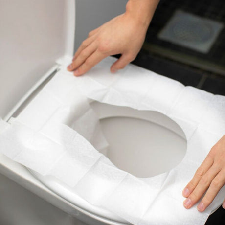 Flushable toilet protectors 10pk | Hygienic on the go