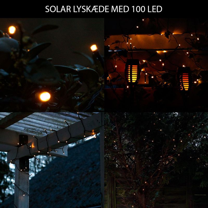 Solar light string with 100 LEDs - Scandinavian Collection