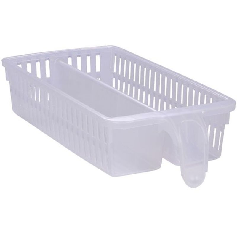 Refrigerator storage basket with handle