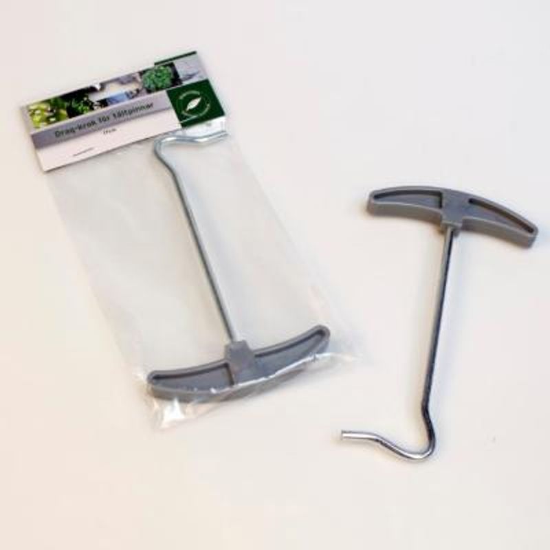 Tow hook for tent pegs