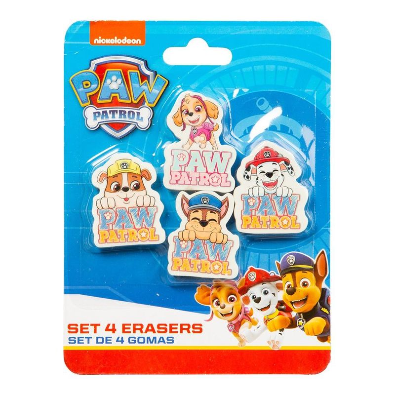 Paw Patrol eraser 4pk | Licensed stationery