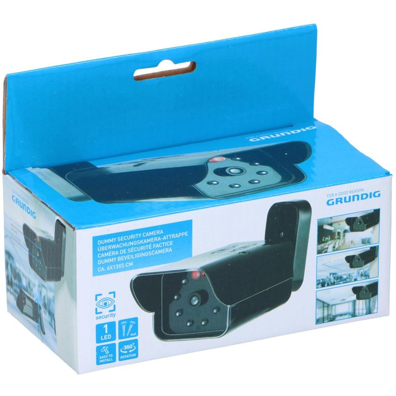 Grundig Fake/dummy Overvåkningskamera Bullet Sort