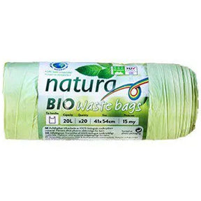 Natura Avfallspose Bio 20L Grønn | 20 stk biologisk nedbrytbare