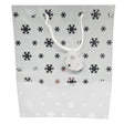 Gavepose snøkrystaller 32x26.5x12cm | Perfekt til jul