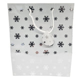 Gavepose snøkrystaller 32x26.5x12cm | Perfekt til jul