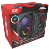 Gaminghøyttalere med RGB lys | No Fear Mini PC - høyttalere