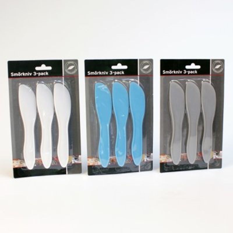 Smørkniver Plast 3pk 17cm