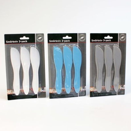 Smørkniver Plast 3pk 17cm