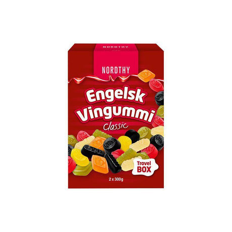 Nordthy Travel Box Engelsk Vingummi 600g