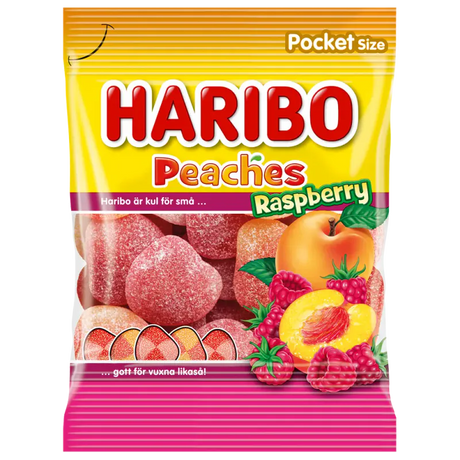 Haribo Peaches Melba/Raspberry 80g