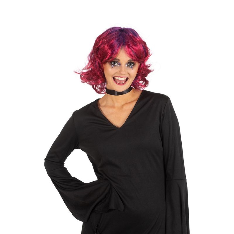 Purple and Pink Curly Wig
