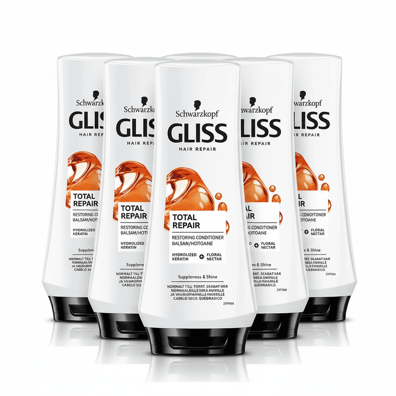 Gliss Total Repair Conditioner 6x200ml | Bulk pack | Schwarzkopf
