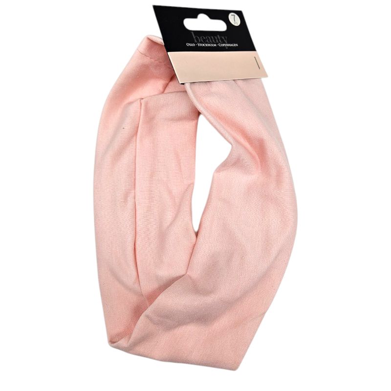 Beauty hårbånd lyserosa i bomull | Bredt og behagelig