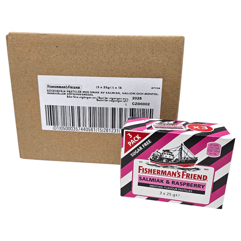 Fisherman's Friend Salmiak &amp; Raspberry 16x3pk | Large pack (48 bags)