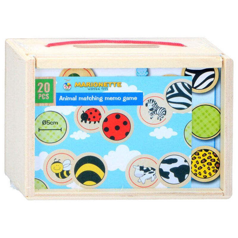 Marionette Memory Game with Animal Motif | Learning games in Wood