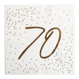 Napkins Gold Foil | 18, 20, 30, 40, 50, 60 and 70 - anniversary | 33x33 cm | 16 - pack