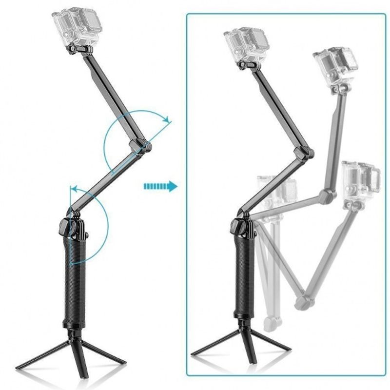 3 - Way Pole/Tripod For GoPro Cameras