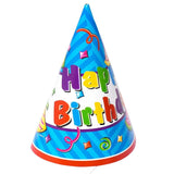 Party hats 6pk Happy Birthday