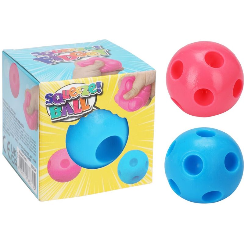Squeeze Ball Popper Pink/Blue 6cm | Fidget Toy | Stress Toy