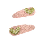 Bellizza hair clip w/ gold heart 2 - pack