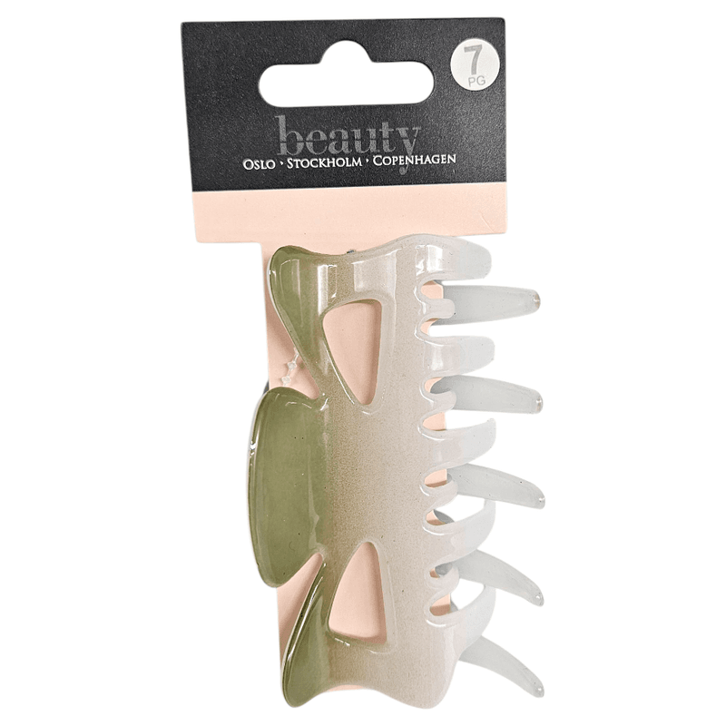 Hair Clip 9cm Green - White | Beauty | Powerful and Elegant