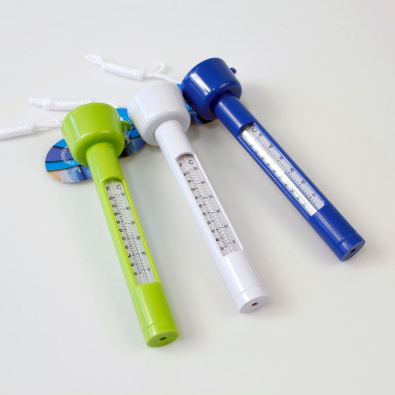 Badetermometer med snor | 18,5cm for sjø og basseng | 3 farger