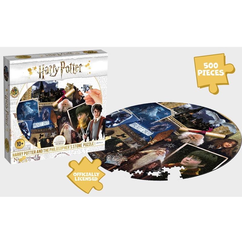 Harry Potter Puslespill 500 Brikker | Rundt Philosopher's Stone Motiv