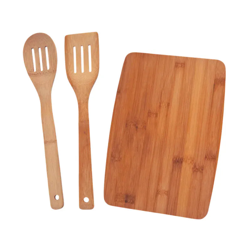 Bamboo cutting board with utensils | 3 pieces | Excellent Houseware