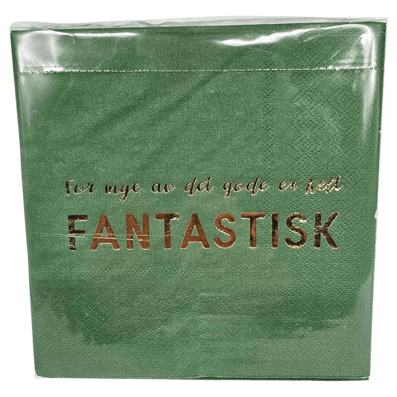 Napkins with gold text 20pk | Too much of a good thing | Trend Design