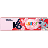 V6 Junior Tyggegummi Jordbær 20x22g | Storpakk