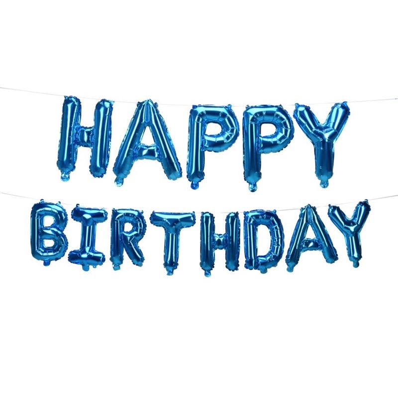 Foil balloons Happy Birthday Blue 40cm