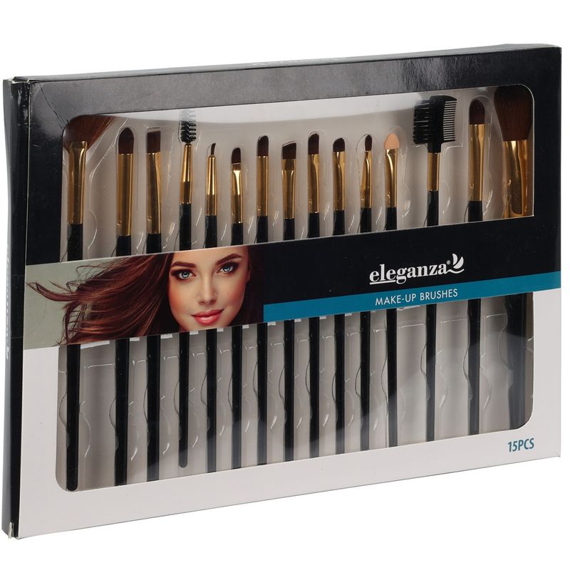Makeup brush set 15 pieces|Eleganza