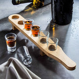 Shot glasses 6 pcs. On plank 45 cm