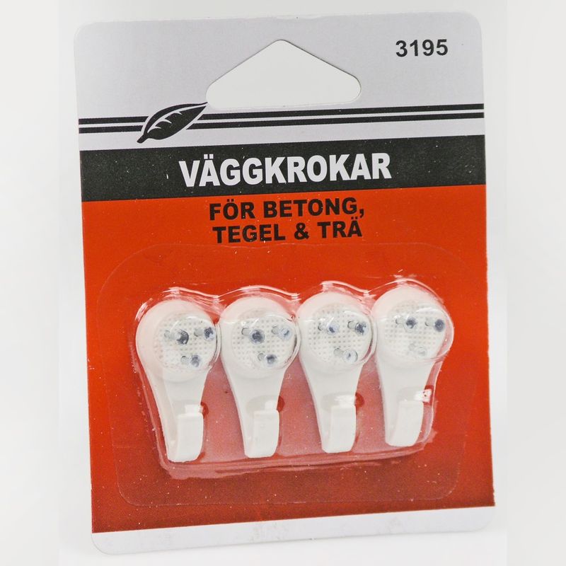 Wall hooks 4 - pack of 3cm