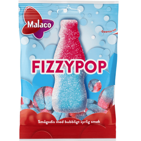 Malaco Fizzypop 28x85g | Storpakk