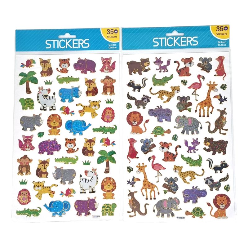 Stickers Animals Shiny 35pcs