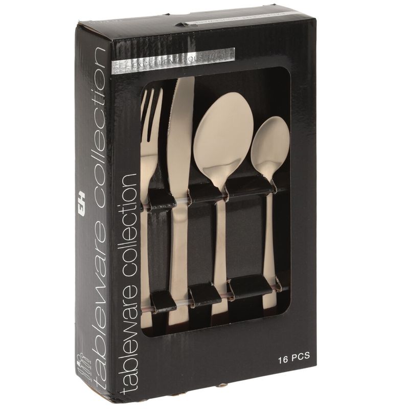 Cutlery set 16 pieces - Gold | Excellent Houseware