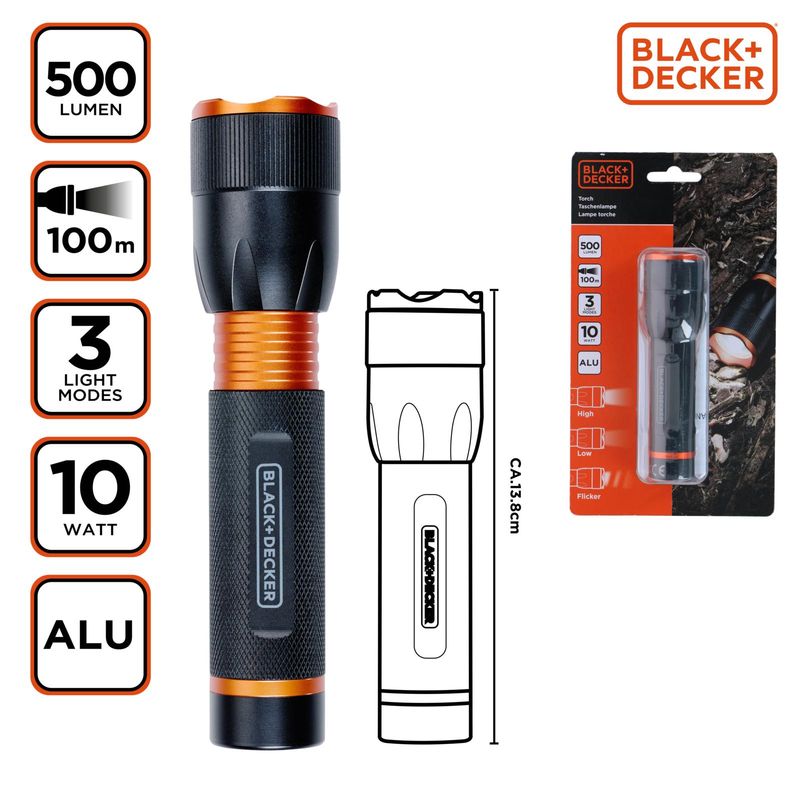 Black+Decker LED Flashlight 500 Lumens
