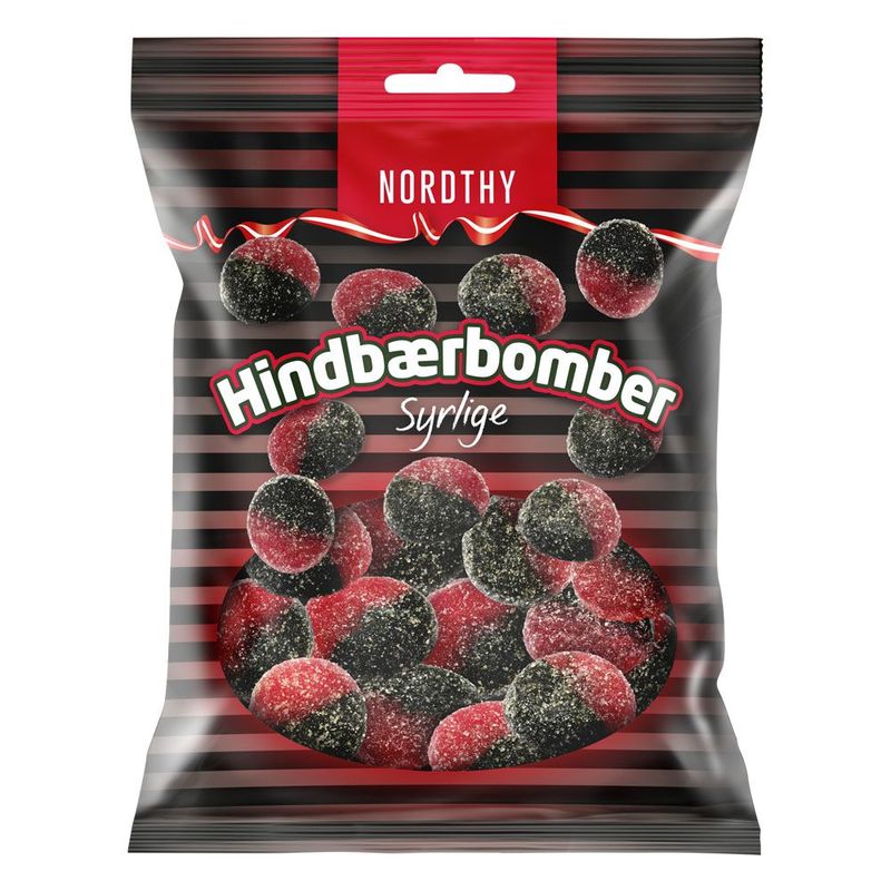 Nordthy Raspberry Bomber 170g | Sour wine gum with licorice