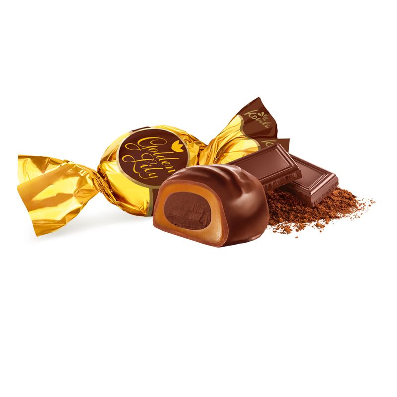 Golden Lily Chocolate 1kg | Soft chocolate caramel | Large pack