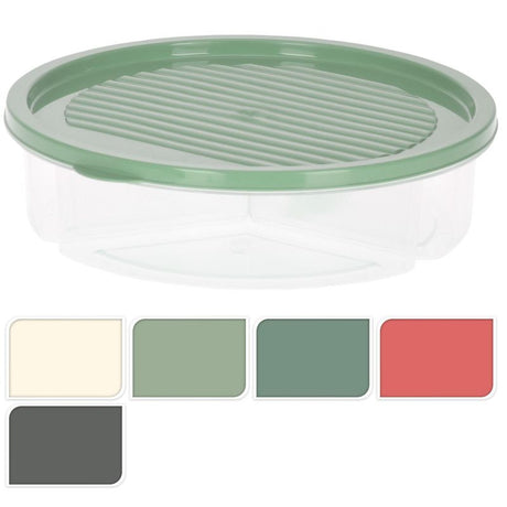 Food Storage Box 1200ml |Round| 3 Compartments