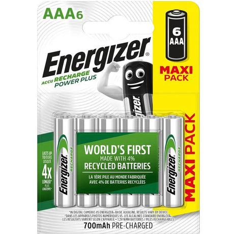 Energizer AAA Oppladbare Batterier 10x6pk | Storpakk