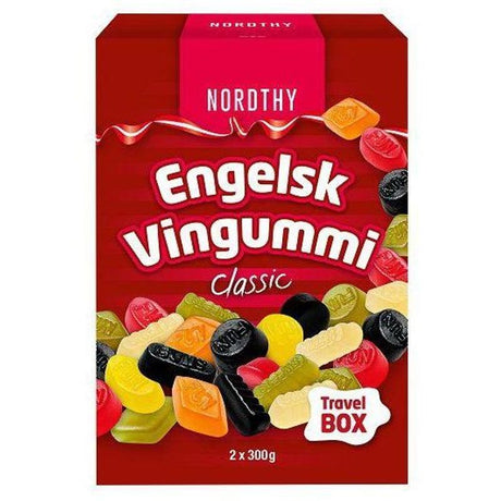 Nordthy Travel Box Engelsk Vingummi 600g