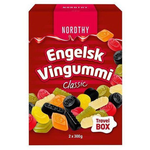 Nordthy Travel Box Engelsk Vingummi 600g