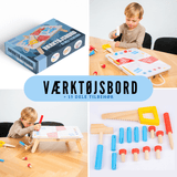 Wooden tool table with 15 parts | Perfect for little craftsmen