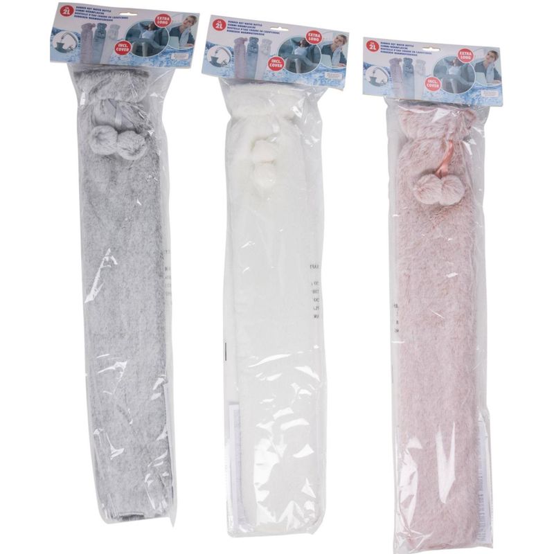 Varmeflaske plysj 2L 73cm | Myk og lang modell | Komfort og varme