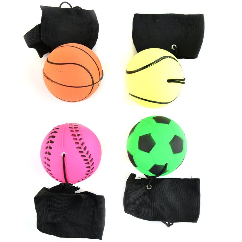 Large Bounce Ball With Elastic - Various Colors