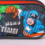 Marvel Pencil Case 2 Compartments | Hulk and Captain America School Pencil Case