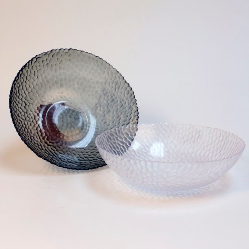 Serving bowl Plastic 21cm | Black/Clear